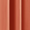 52 x 84 inch Solid Orange Apricot Thermal Blackout Curtain Panels - Set of 2