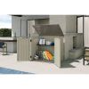 Cream Beige and Grey Outdoor Heavy Duty Plastic Garbage Bin Trash Can Storage Shed