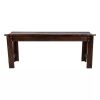 4-ft. Outdoor Patio Cedar Wood Backless Garden Bench in Burnt Brown Finish