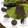 Brown Outdoor Hammock Style Chaise Lounge Chair Cot with Canopy and Storage Bag