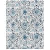 3' x 5' Coastal Blue Grey Damask Indoor Area Rug