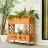 2 Tier Raised Garden Bed Elevated Fir Wood Planter Box