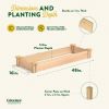 Unfinished Cedar Wood Raised Garden Bed Planter 4-ft x 16-inch - Made in USA