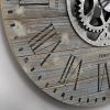 Industrial FarmHome Round Oversized Wall Clock in Rustic Grey