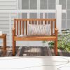 Solid Wood 4-Ft. Outdoor Patio Garden Bench - 800 lbs. Weight Capacity