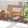 Solid Wood 4-Ft. Outdoor Patio Garden Bench - 800 lbs. Weight Capacity