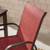 Set of 2 - Outdoor Dining Patio Chairs in Pepper Red