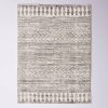 6.6-ft. x 9-ft. Grey Ivory Chevron Stripe Geometric Boho Style Area Rug