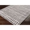 6.6-ft. x 9-ft. Grey Ivory Chevron Stripe Geometric Boho Style Area Rug