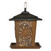 Heavy Duty Lantern Style Bird Feeder with Four Wide Perching Areas