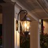 Outdoor Farmhouse Solar Wall Light in Black Finish - 150 Lumens