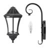 Outdoor Farmhouse Solar Wall Light in Black Finish - 150 Lumens