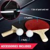 Official Size Blue Ping Pong Table Tennis Set with Net 2 Balls and 2 Paddles