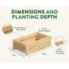 Natural Unfinished Cedar Wood Planter Box 21-inch x 11-inch - Made in USA