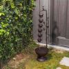 Outdoor Indoor 6-Tier Hanging Cups Water Fountain in Bronze Finish