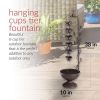 Outdoor Indoor 6-Tier Hanging Cups Water Fountain in Bronze Finish