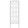 Modern 6-Ft Outdoor Metal Garden Trellis with Black Powder Coated Finish