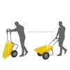 Heavy Duty 2-Wheel Multipurpose Rust Proof Wheelbarrow - Yellow