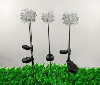 Garden LED Ball Dandelion Flower Stake Light Solar Energy Rechargeable