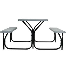 Picnic Table Bench Set Gray