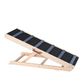 VEVOR Dog Ramp, Folding Pet Ramp for Bed, Adjustable Dog Ramp for Small, Large, Old Dogs & Cats, Wooden Pet Ramp with 41.3" Long Ramp