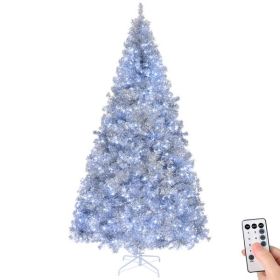 8 FT Pre-lit Artificial Christmas Tree, Hinged Xmas Pine Tree with 1350 Branch Tips, 500 Lights and Remote Control for Holiday Party Office Home