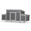 Weatherproof Wood Chicken Coop with Nesting Boxes, Indoor Outdoor, Gray