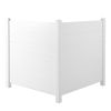 Privacy Fence Panels Kit Air Conditioner Trash Can Enclosure Vinyl white color