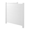 Privacy Fence Panels Kit Air Conditioner Trash Can Enclosure Vinyl white color