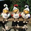 Halloween Ornament 2022,3 Pcs Garden Statue Funny Chicken Decor Yard Art Resin Decorative Ornament Easter Ornament