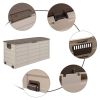 75gal 260L Outdoor Garden Plastic Storage Deck Box Chest Tools Cushions Toys Lockable Seat