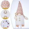 2Pack Sequin Christmas Gnomes Plush with LED Lighting Beard