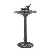 e Lancaster Outdoor Aluminum and Iron Top Bird Bath with Iron Base, Bronze