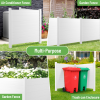 Privacy Fence Panels Kit Air Conditioner Trash Can Enclosure Vinyl white color