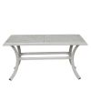 22x42 Inch Patio Standard Coffee Table, Ashen Wheat