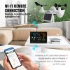 VEVOR 7-in-1 Wi-Fi Weather Station, 7.5 in Color Display, Home Weather Station Indoor Outdoor, with Solar Wireless Outdoor Sensor Alarm Alerts