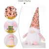 3PS Christmas Gnome Plush Doll Light-Up Tabletop Decor with Sequin Hat