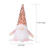 3PS Christmas Gnome Plush Doll Light-Up Tabletop Decor with Sequin Hat