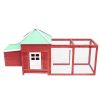 Chicken Coop with Nest Box Red 74.8"x28.3"x40.2" Solid Firwood