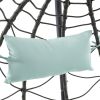 Egg Chair with Stand Indoor Outdoor Swing Chair Patio Wicker Hanging Egg Chair Hanging Basket Chair with Stand for Bedroom Living Room Balcony