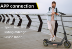 Electric folding scooter 350W motor 25 km/h speed 10-inch tire load 130kg climb 15-25Â° range 40-50km LED lighting, scooter off-road