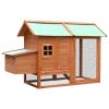 Chicken Cage Solid Pine & Fir Wood 66.9"x31.9"x43.3"