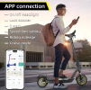 Electric folding scooter 350W motor 25 km/h speed 10-inch tire load 130kg climb 15-25Â° range 40-50km LED lighting, scooter off-road