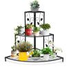 3 Tier Floral Corner Metal Plant Pot Rack