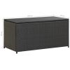 Patio Storage Box Poly Rattan 39.3"x19.6"x19.6" Black