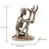 1pc, Small Halloween Skeleton Pen Holder, Funny Creative Resin Pen Holder, Decorative Holder Organizer For Pen, Brush, Razor