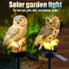 Vintage Owl Shaped Solar LED Light; Waterproof Garden Decorative Light For Outdoor Accessories