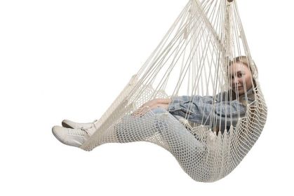 Mayan Hammock Chair (Color: Brown and Beige)