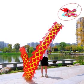 Lightweight Dragon Poi with 3D Dragon Head & Swing Rope Combo for Kids and Beginners (Color: Golden Red, size: 16.4 FT)