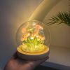 Handmade Tulip Night Light DIY lamp Tulip Flowers Lamp Heat Shrinkable Film Home Room Decor Exquisite Gift For Mother Girlfriend